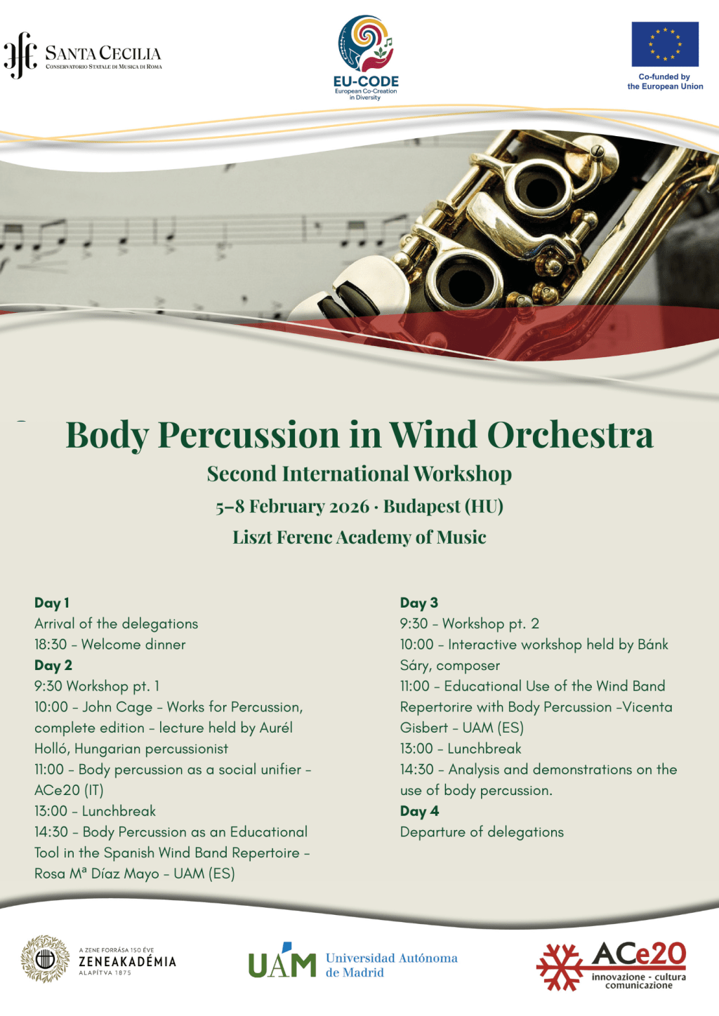 In Budapest, the Second EU-CODE International Workshop about Body&nbsp;Percussion